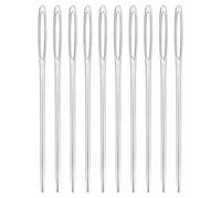 sourcing map 30 Pcs Large Eye Sewing Needles, 2.76 Inch 2mm High Carbon Iron Embroidery Thread Needle Sewing Blunt Needle Knitting Needles for Hand Sewing Art Crafts, Silver