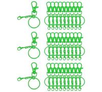 sourcing map 30 Pcs Lobster Claw Clasps for Keychains, Swivel Lobster Claw Clasp Bulk Colorful Keychain Clip Hooks with Key Rings for Bag Purse Charm DIY Crafts, Light Green