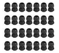 sourcing map 30 Pcs M18 Cable Gland, 5-10mm Wire Hole Waterproof Nylon Joint for Cable Fixing, Wiring, Repairing, Gland Replacement, Electrical Appliances, Black
