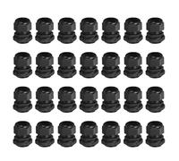 sourcing map 30 Pcs M24 Cable Gland, 12-15mm Wire Hole Waterproof Nylon Joint for Cable Fixing, Wiring, Repairing, Gland Replacement, Electrical Appliances, Black