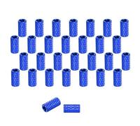 sourcing map 30 Pcs M3 x 10mm Knurled Aluminum Standoff Mesh Spacer Column for FPV Drone RC Airplane Racing Car Simracing, Dark Blue