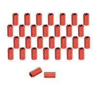 sourcing map 30 Pcs M3 x 10mm Knurled Aluminum Standoff Mesh Spacer Column for FPV Drone RC Airplane Racing Car Simracing, Red