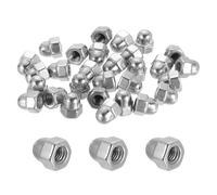 sourcing map 30 Pcs M3x0.5mm Acorn Cap Nuts, 316 Stainless Steel Metric Hex Cap Dome Head Hardware Nuts, Bright Finish for Light Fixtures, Machine, DIY Projects