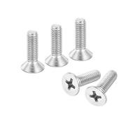 sourcing map 30 Pcs M4-0.7x14 Machine Screws Phillips Pan Cross Head Screws Fasteners Bolts Stainless Steel Silver for Wall Socket, House Repairs