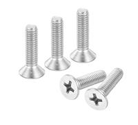 sourcing map 30 Pcs M4-0.7x16 Machine Screws Phillips Pan Cross Head Screws Fasteners Bolts Stainless Steel Silver for Wall Socket, House Repairs