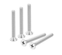 sourcing map 30 Pcs M4-0.7x35 Machine Screws Phillips Pan Cross Head Screws Fasteners Bolts Stainless Steel Silver for Wall Socket, House Repairs