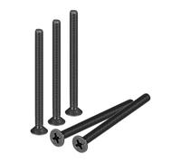 sourcing map 30 pcs M4-0.7x50 Machine Screws Phillips Pan Cross Head Screws Fasteners Bolts Carbon Steel Black for Wall Socket,House Repairs