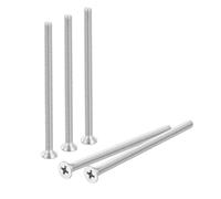 sourcing map 30 Pcs M4-0.7x70 Machine Screws Phillips Pan Cross Head Screws Fasteners Bolts Stainless Steel Silver for Wall Socket, House Repairs