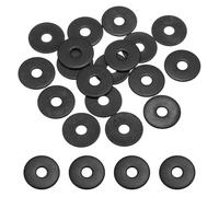 sourcing map 30 Pcs M4 ID x 15mm OD Flat Washers, 304 Stainless Steel Metal Washers Black Zinc Sealing Crush Rings for Screws and Bolts