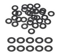 sourcing map 30 Pcs M4 PVC Flat Washers 4mm ID 8mm OD 0.5mm Thick Plain Washer Grommets Plastic Sheet Gasket Fastener Sealing Spacer Gasket Ring Water Hose Washers, Clear Black