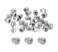 sourcing map 30 Pcs M4x0.7mm Acorn Cap Nuts, 316 Stainless Steel Metric Hex Cap Dome Head Hardware Nuts, Bright Finish for Light Fixtures, Machine, DIY Projects