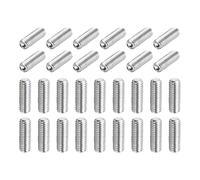 sourcing map 30 Pcs M6-1 x 16mm Grub Screws, 304 Stainless Steel Cup Point Allen Head Screws Internal Hex Socket Drive for Bathroom Fixtures Repair Furniture DIY Project