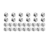 sourcing map 30 Pcs M8-1.25 x 6mm Grub Screws, 304 Stainless Steel Cup Point Allen Head Screws Internal Hex Socket Drive for Bathroom Fixtures Repair Furniture DIY Project