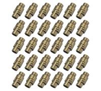 sourcing map 30 Pcs Magnetic Clasps, 0.2" Leather Cord End Caps Magnetic Bracelet Clasps and Closures for Jewelry Making DIY Bracelet Closures, Bronze