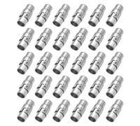sourcing map 30 Pcs Magnetic Clasps, 0.24" Leather Cord End Caps Magnetic Bracelet Clasps and Closures for Jewelry Making DIY Bracelet Closures, Silver