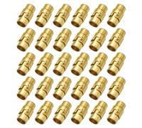 sourcing map 30 Pcs Magnetic Clasps, 0.28" Leather Cord End Caps Magnetic Bracelet Clasps and Closures for Jewelry Making DIY Bracelet Closures, Gold