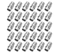 sourcing map 30 Pcs Magnetic Clasps, 0.28" Leather Cord End Caps Magnetic Bracelet Clasps and Closures for Jewelry Making DIY Bracelet Closures, Silver