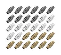 sourcing map 30 Pcs Magnetic Clasps, 3mm/0.12 Inch Leather Cord End Caps Magnetic Bracelet Clasps and Closures for Jewelry Making DIY Bracelet Closures, Silver, Bronze, Black