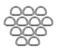 sourcing map 30 Pcs Metal D Rings Buckle 1" ID 3.8mm Thickness Heavy Duty Opening D-Rings Clips Hooks for Crafts Hardware Bags Keyrings Straps Belts DIY Accessories, Gun Black