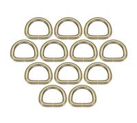sourcing map 30 Pcs Metal D Rings Buckle 5/8" ID 3.8mm Thickness Heavy Duty Opening D-Rings Clips Hooks for Crafts Hardware Bags Keyrings Straps Belts DIY Accessories, Bronze