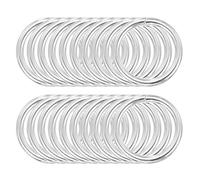 sourcing map 30 Pcs Metal Hoop Rings for Craft 1.3 Inch Floral Wreath Macrame Hoops Dream Catcher Rings for DIY Crafts Macrame Plant Hangers, Silver