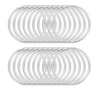 sourcing map 30 Pcs Metal Hoop Rings for Craft 1.73 Inch Floral Wreath Macrame Hoops Dream Catcher Rings for DIY Crafts Macrame Plant Hangers, Silver