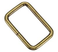 sourcing map 30 Pcs Metal Rectangle Ring, 1-1/2 x 1" Rectangle Buckle Ring Webbing Belts Buckle Metal Rings for Bag Belt Keychains DIY Loop Purse Making, Bronze
