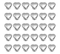 sourcing map 30 Pcs Metal Stud Rivets 14mm Heart Shape Decoration Stud Rivet Screw Back Studs for Leather Bags Belt Clothes Shoes Purse Supplies DIY Craft Making, Silver