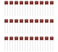 sourcing map 30 Pcs Metallized Polypropylene Film Capacitors, CBB21/CBB22 100V 474J 0.47UF Capacitors Assortment Kit for Electronics Appliances and Energy Saving Lamps, Red