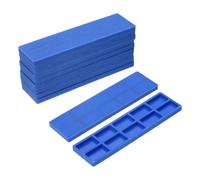 sourcing map 30 Pcs Plastic Flat Shims for Leveling, 5mm(3/16") Structural Tile Composite Shims, Plastic Glazing Blocks for Home Improvement, Window, Toilet, Table, Blue
