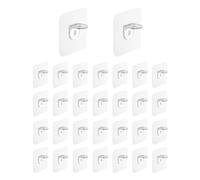 sourcing map 30 Pcs Plastic Shelf Support Peg, Self Adhesive Bracket, Clear Partition Pin