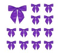 sourcing map 30 Pcs Pre-Tied Bows Satin Ribbon Bows 4.5" Twist Ties Gift Bows for Craft DIY Candy Bags Christmas Wedding Decor Party Treat Bags Deep Purple
