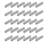 sourcing map 30 Pcs Round Ended Feather Key, 20x4x4mm Carbon Steel Drive Shaft Parallel Keys Keyway Stock Assortment for Mechanical Fasteners Industry