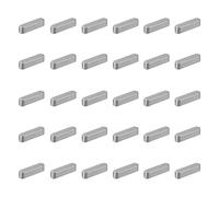 sourcing map 30 Pcs Round Ended Feather Key, 20x5x5mm Carbon Steel Drive Shaft Parallel Keys Keyway Stock Assortment for Mechanical Fasteners Industry