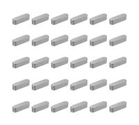 sourcing map 30 Pcs Round Ended Feather Key, 20x6x6mm Carbon Steel Drive Shaft Parallel Keys Keyway Stock Assortment for Mechanical Fasteners Industry