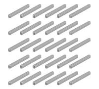 sourcing map 30 Pcs Round Ended Feather Key, 40x4x4mm Carbon Steel Drive Shaft Parallel Keys Keyway Stock Assortment for Mechanical Fasteners Industry
