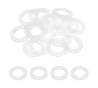 sourcing map 30 Pcs Silicone Washers, 15mm x 25mm x 3mm O-Ring Seals Hose Washer Plumbing Gaskets for Water Pipe Faucet Shower Head Garden Hose Seal, White