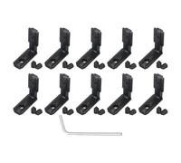 sourcing map 30 Pcs t Slot L-Shape Interior Inside Corner Connector with M5 Screws and Wrench for 2020 Series Aluminum Extrusion Profile, Slot 6mm, Black