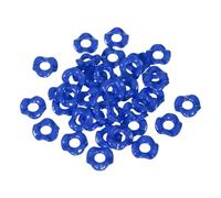 sourcing map 30 Pcs Wavy Spacers, Acrylic Flower Beads Colorful Wave Spacer Focal Bead for Jewelry Making Pen Bracelet Necklace Earrings DIY Crafts, Sapphire Blue