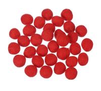 sourcing map 30 Pcs Wool Felt Balls Beads, 0.6 Inch Felt Pom Poms for Crafts, Handmade Pompoms Bulk Small Bead for Nursery Handicrafts and DIY Art Decoration, Red