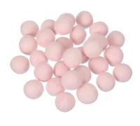 sourcing map 30 Pcs Wool Felt Balls Beads, 0.8 Inch Felt Pom Poms for Crafts, Handmade Pompoms Bulk Small Bead for Nursery Handicrafts and DIY Art Decoration, Light Pink