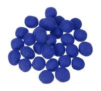 sourcing map 30 Pcs Wool Felt Balls Beads, 0.8 Inch Felt Pom Poms for Crafts, Handmade Pompoms Bulk Small Bead for Nursery Handicrafts and DIY Art Decoration, Navy Blue