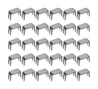 sourcing map 30 Pcs Zipper Stopper, #10 Top & Bottom Zipper Stops Repair Kit Metal Bottom Replacement Stops for Bags Jackets Coats Rescue Repair DIY Sewing Projects,(Gray Black)