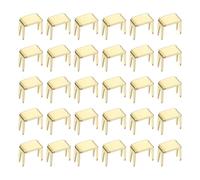sourcing map 30 Pcs Zipper Stopper, #5 Top & Bottom Zipper Stops Repair Kit Metal Bottom Replacement Stops for Bags Jackets Coats Rescue Repair DIY Sewing Projects,(Light Gold)