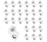 sourcing map 30 Set 18650 Battery Contact Spring Nickeling Plate, 18.5 mm x 16mm Positive to Negative Conversion Spring Replacement for PCB Mounting and Battery Holders