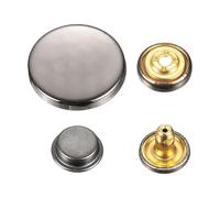sourcing map 30 Sets Press-Stud Cap Button 23mm Metal Snap Fastener Alloy Sew-on Snap Buttons for Bags Leathers Marine Boat Canvas, Gun