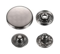 sourcing map 30 Sets Press-Stud Cap Button 23mm Metal Snap Fastener Alloy Sew-on Snap Buttons for Coats Leathers Marine Boat Canvas, Gun