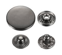 sourcing map 30 Sets Press-Stud Cap Button 25mm Metal Snap Fastener Alloy Sew-on Snap Buttons for Coats Leathers Marine Boat Canvas, Gun