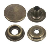 sourcing map 30 Sets Press-Stud Cap Buttons 15mm Metal Snap Fastener Alloy Sew-on Snap Buttons for Bags Leathers Marine Boats Canvas, Bronze