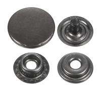 sourcing map 30 Sets Press-Stud Cap Buttons 15mm Metal Snap Fastener Alloy Sew-on Snap Buttons for Bags Leather Marine Boats Canvas, Gun